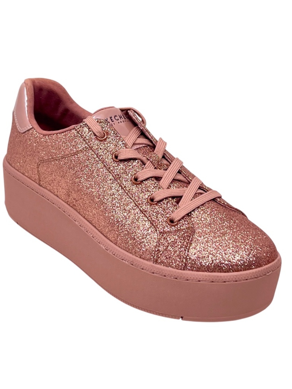 Women's Skechers Street Los Angele Fairy Dusted Copper Platform Sneakers size 11 - Picture 1 of 10